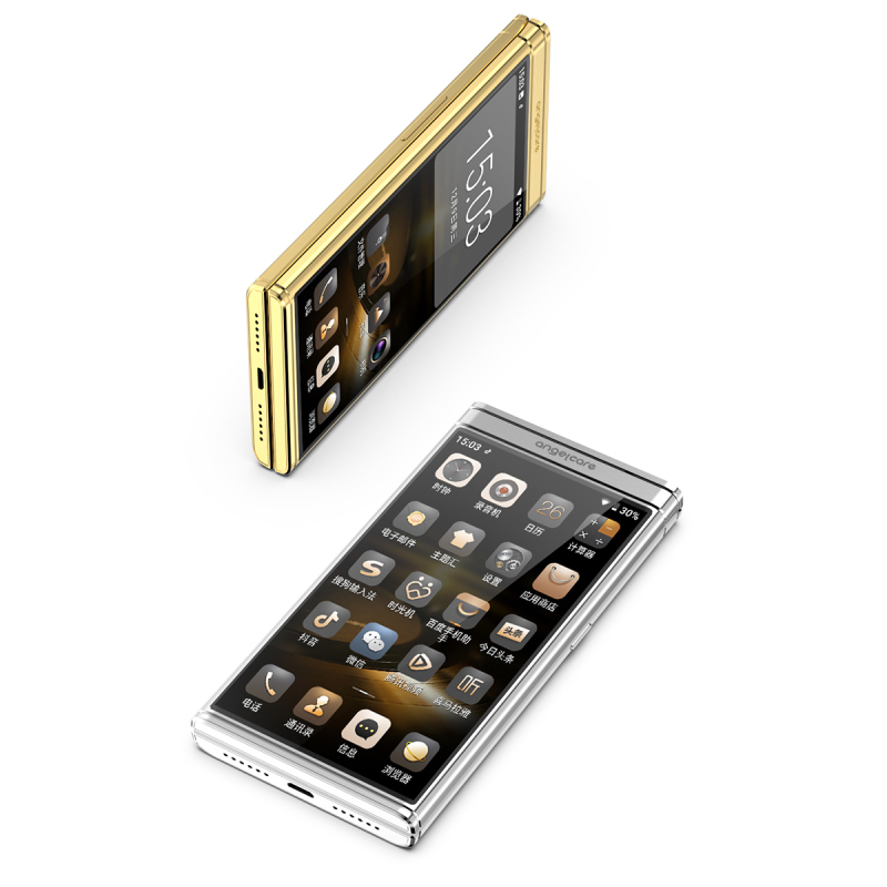 守护宝 W2020 金色和银色 颜色拍下备注 翻盖老人机大屏商务双卡双待智能手机全网通4G电信移动联通手写触屏老人定位微信备用机高清大图