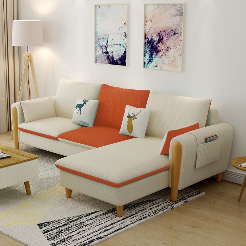北欧布艺乳胶沙发客厅整装小户型沙发现代简约三人位多人小沙发