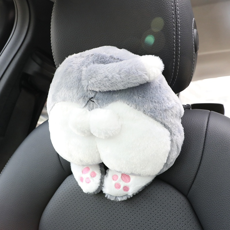 敬平汽车头枕腰靠卡通可爱车内靠枕车用颈椎小枕头一对车载护颈枕套装