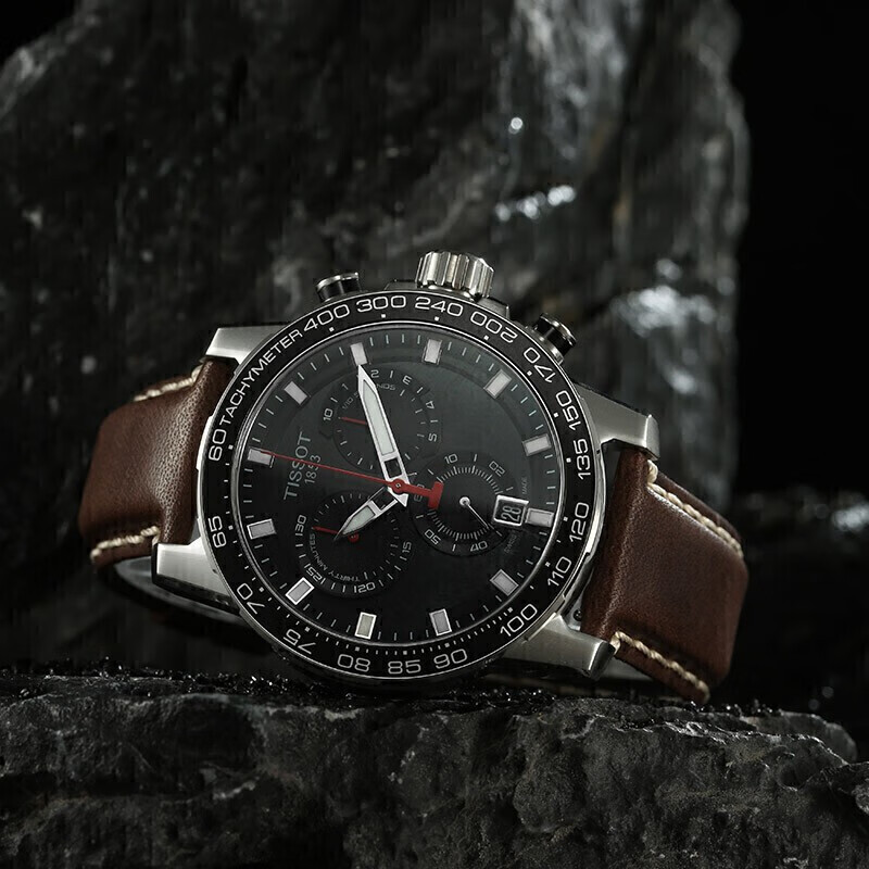 天梭（TISSOT）瑞士手表 速敢系列腕表 皮带石英男表T125.617.16.051.01