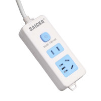 SAICKG SCC8-10010D 一位5孔 一位2孔 1.8M 2500W 插排(单位:个)蓝白