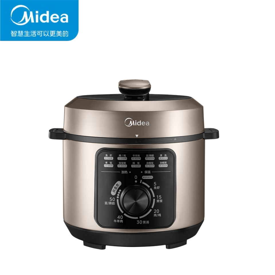 美的(Midea)电压力锅家用多功能双胆高压锅智能不粘锅电高压锅MY-E4403