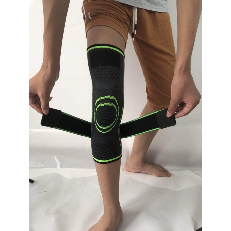 运动缠绕加压绑带护膝 护膝盖骑行跑步健身 护髌骨按摩 防护护具