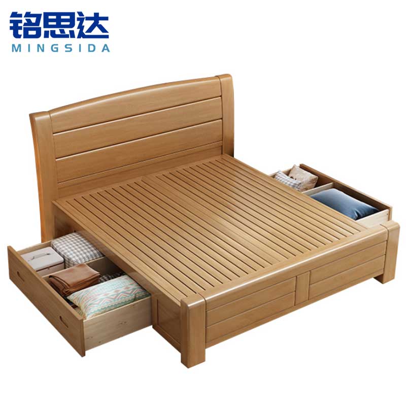 铭思达箱框储物床1.8米张