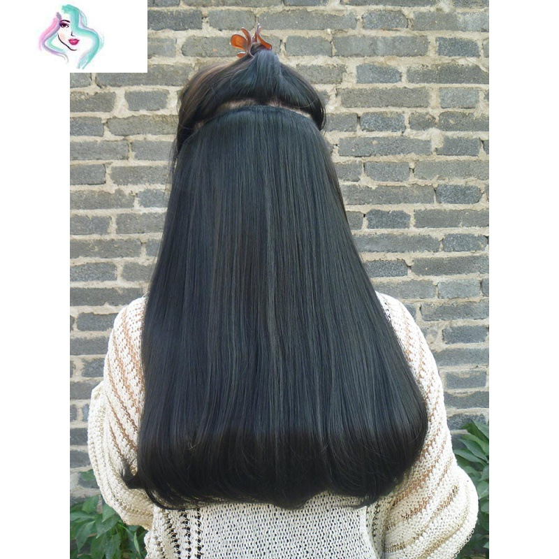 内扣发片片一片式女加厚长卷发片隐形接长卷发梨花假发