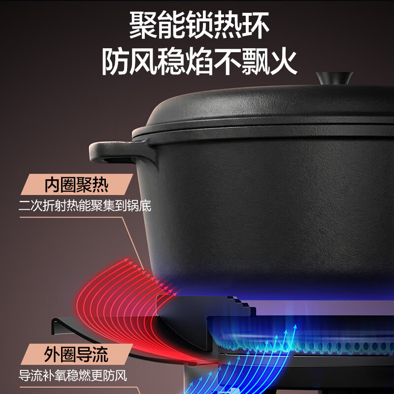 万和(Vanward)[新升级蓝莲花B9S]5.2kW猛火燃气灶嵌入式家用煤气双炉灶具新国标一级能效 液化气高清大图