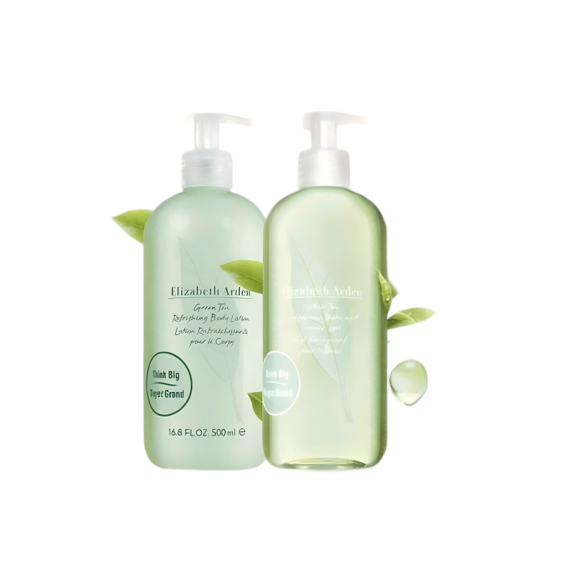 伊丽莎白雅顿绿茶沐浴露身体乳润肤乳套装洗护套组 500ml+500ml高清大图