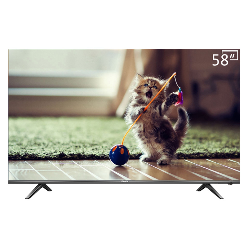 康佳58g3彩电58英寸4k高清智能网络大屏液晶电视机65黑色官方标配视频