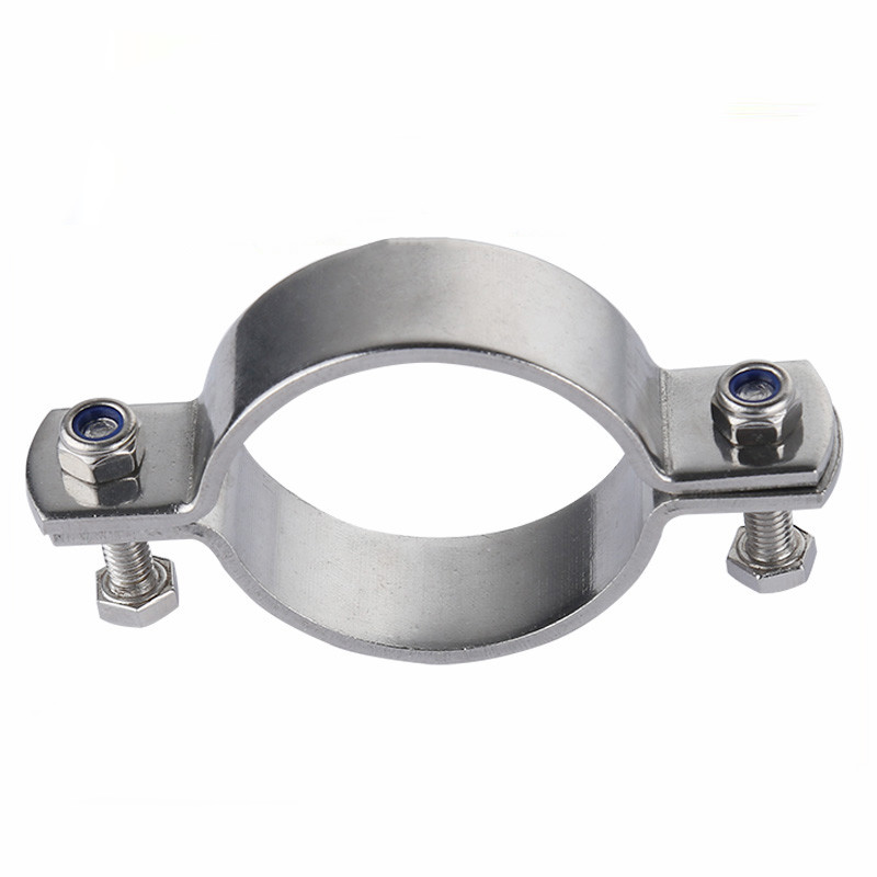 迅众 不锈钢加厚抱箍63mm电线杆卡箍无柄管支架 管夹收紧管卡水管固定器【2个装】 内径63mm 2个装