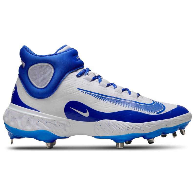 耐克(NIKE)棒球鞋男鞋透气支撑专业竞速钉鞋基础训练金属鞋钉防滑 White/Hyper_Royal 40