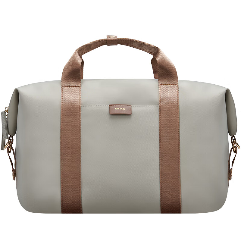 爱华仕(OIWAS)城市旅行系列女士大容量行李包袋手提包斜挎健身包商务出差OCN7075米白色