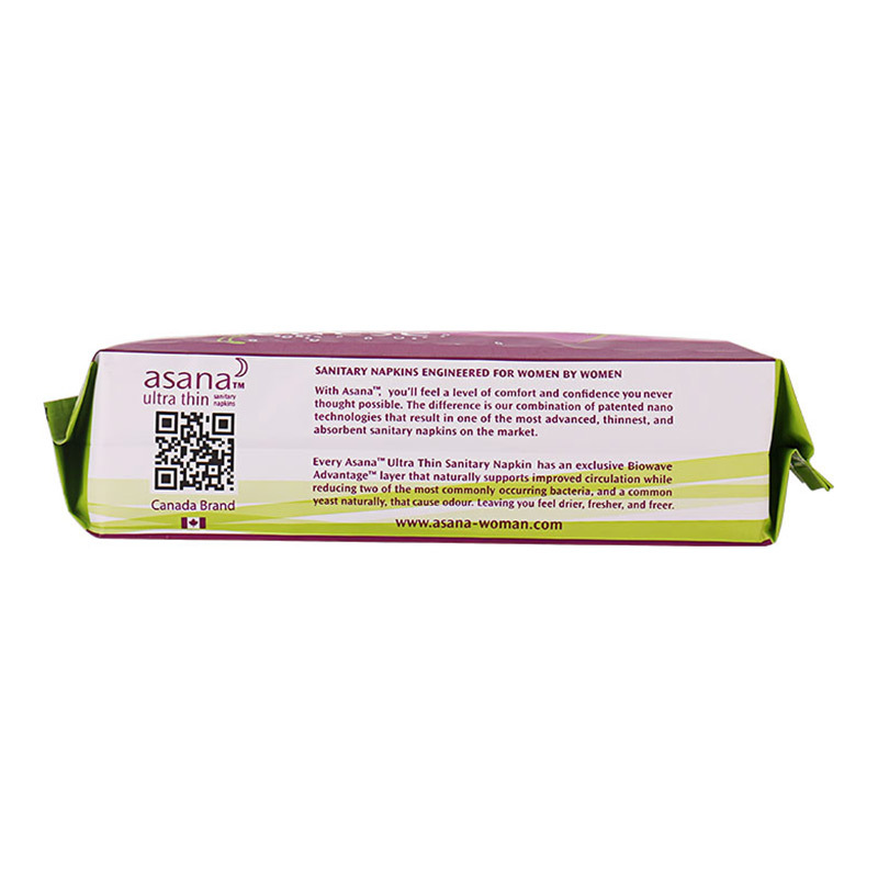 阿莎娜asana 加拿大原装进口 超薄棉面420加长型夜用卫生巾 3p