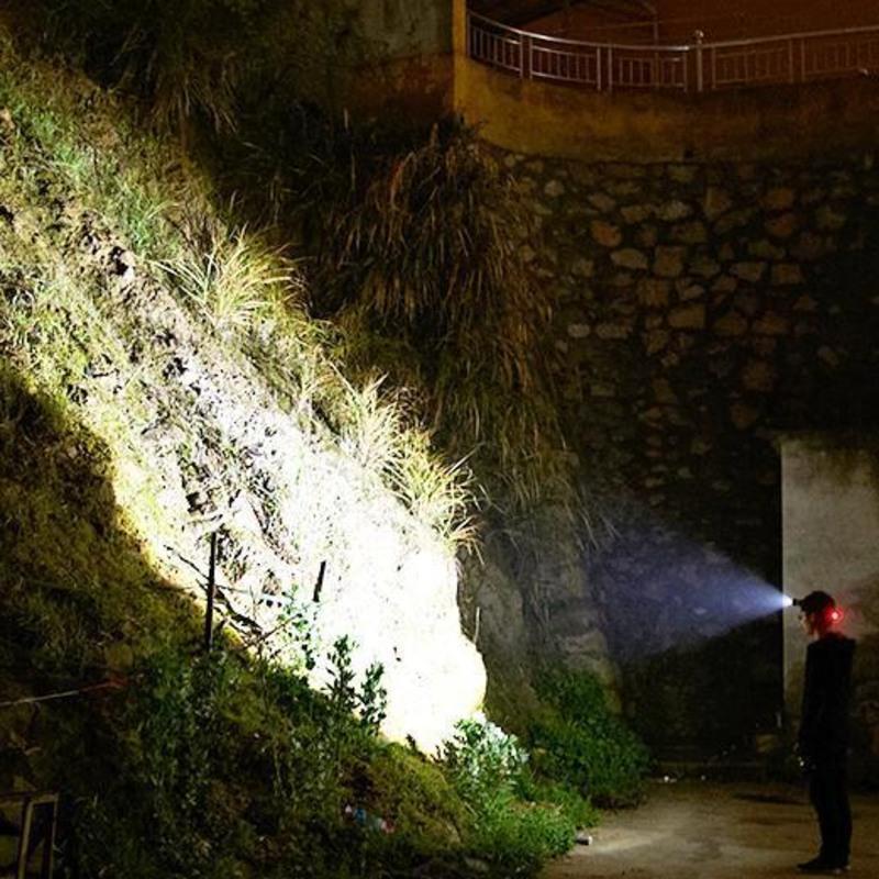 硕森led超亮充电式头戴T6手电筒疝气夜钓鱼锂电强光变焦头灯矿灯 升级版Q9单槽一电-超180w(白光