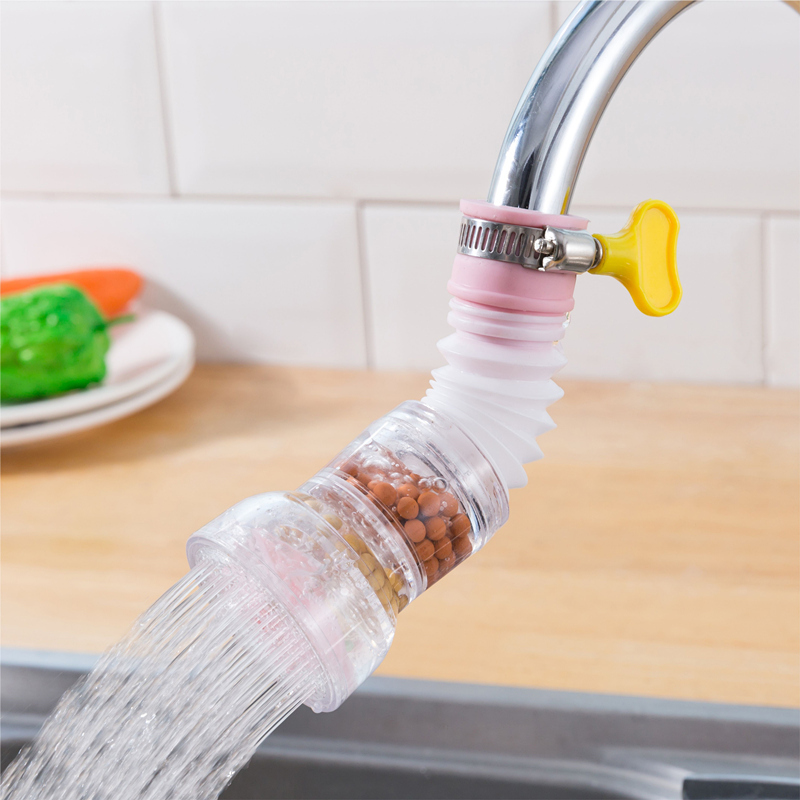 通用厨房自来水过滤器嘴净水器加长延伸水龙头防溅头净化家用花洒|5层（活性炭适1.8-2.3直）2个