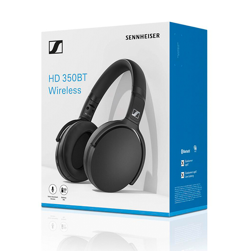 森海塞尔(Sennheiser) HD 350BT蓝牙耳机 折叠头戴式无线蓝牙耳机 黑色