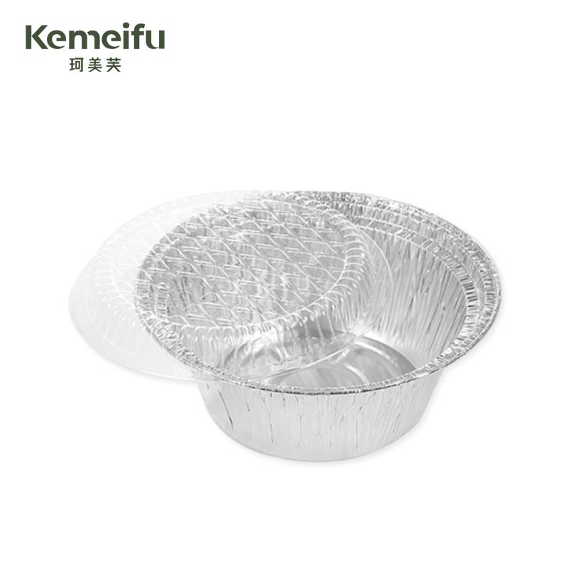珂美芙 一次性锡纸碗带塑料盖 1000ml 125个/套高清大图