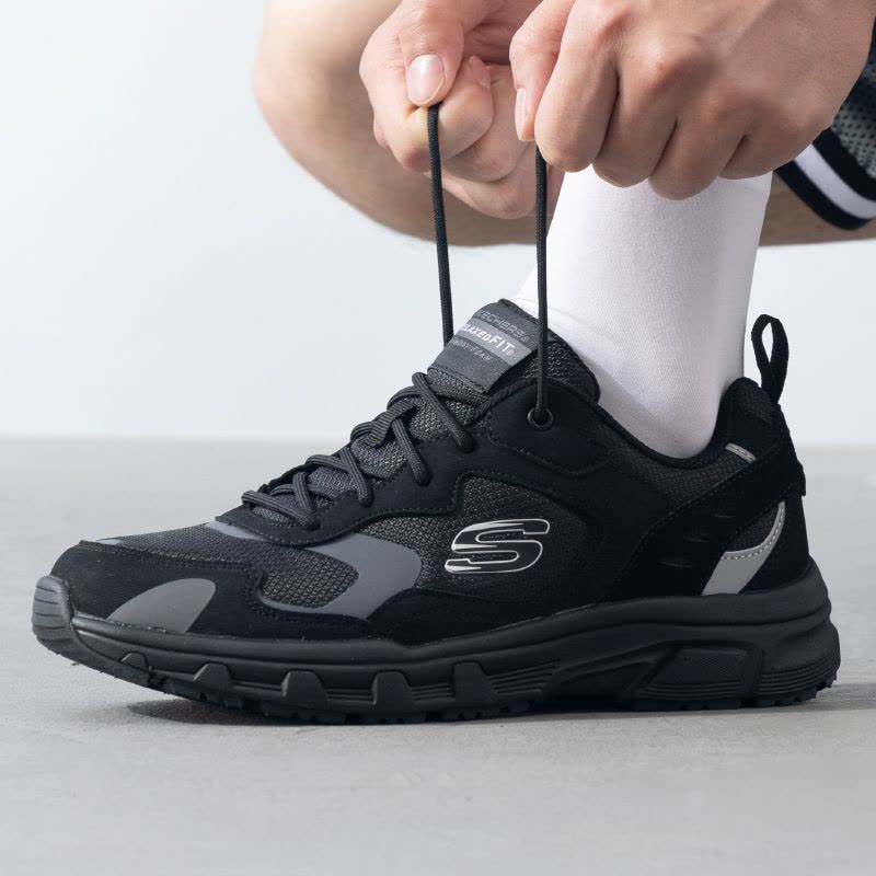 Skechers斯凯奇男鞋新款透气轻便减震软底休闲鞋运动老爹鞋894272-BBK ZP图片