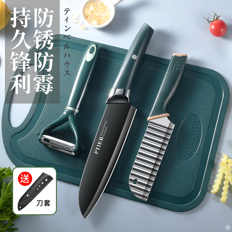 菜刀不锈钢家用锋利切菜切片刀厨房刀具套装女士轻巧刀7163高清大图