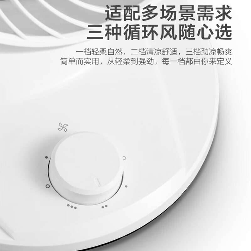 美的(Midea)FGA20XA 家用空气循环风扇 电风扇 台式扇 卧室立体对流扇低噪台式空调伴侣扇高清大图