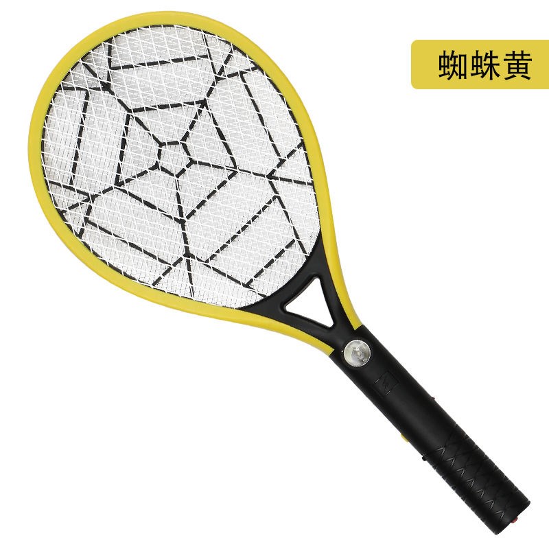 电蚊拍迷你小型便携式直插式充电式带灯多功能家用车载小号灭蚊拍三维工匠 蜘蛛黄-带灯-134
