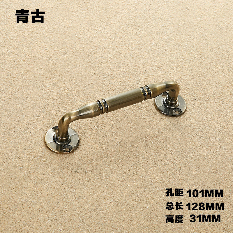 奥非加 欧式仿古铜明装拉手 大门房门木门对开门拉手免打孔门把手 928小青