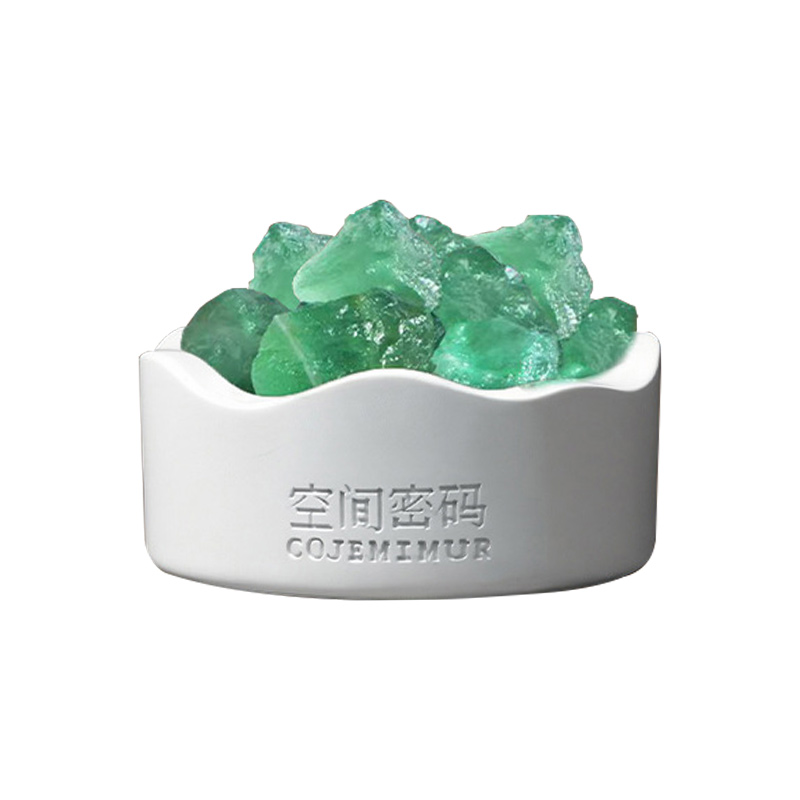 臻远 ZY-ZGTT-53 香薰晶石 不规则西伯利亚绿水晶 云雾青柑(含10ml精油)