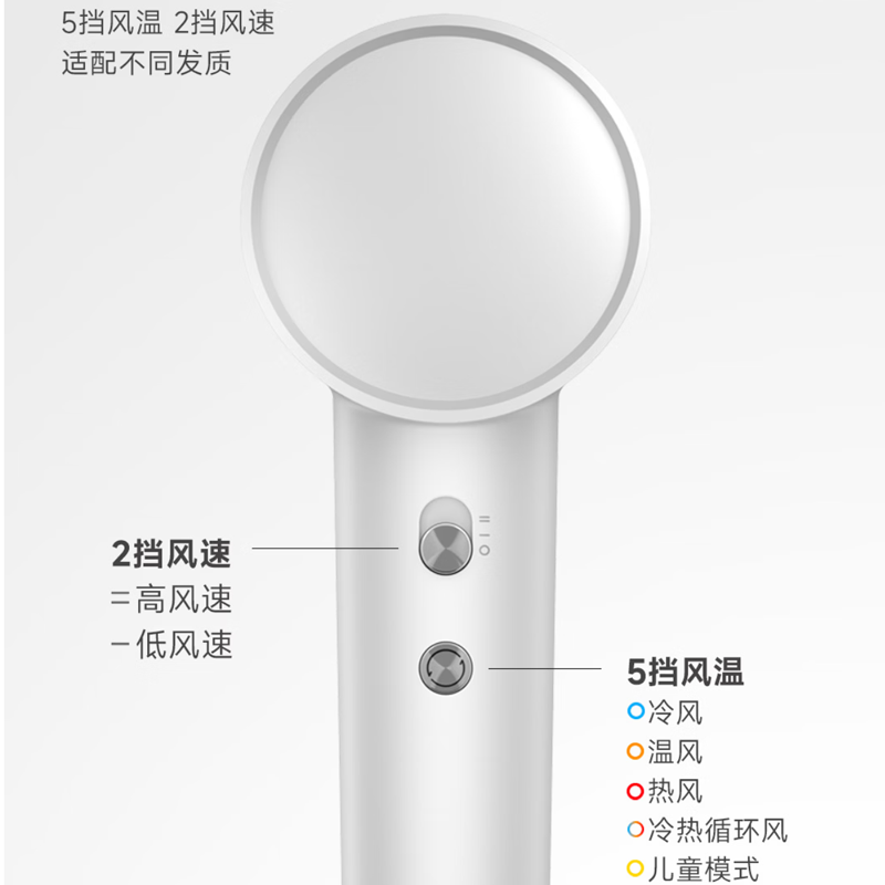 追觅高速吹风机E10 负离子家用宿舍护发 负离子电吹风速干电吹筒 蓝色高清大图