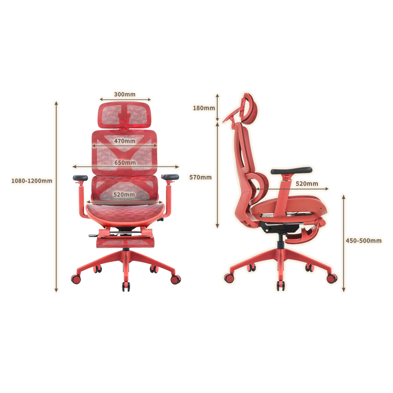 臻远 ZY-8935 办公椅午休椅转椅 红框 单位:把高清大图