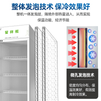 松氏 食品留样柜带锁透明学校食堂单位酒店幼儿园留样柜冰箱展示柜保鲜柜小冰箱500*500*1300mm