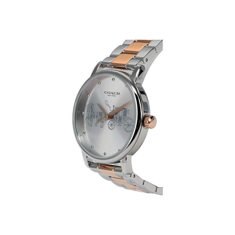官方正品coach蔻驰手表grand系列经典马车标识银白色太阳纹表盘36mm