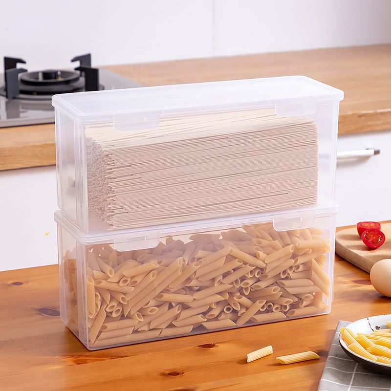 2800ml 1个 装4-5斤面 28cm*8.9cm*13cm 大容量面条收纳盒厨房密封挂面收纳保鲜盒装面条的盒子冰箱