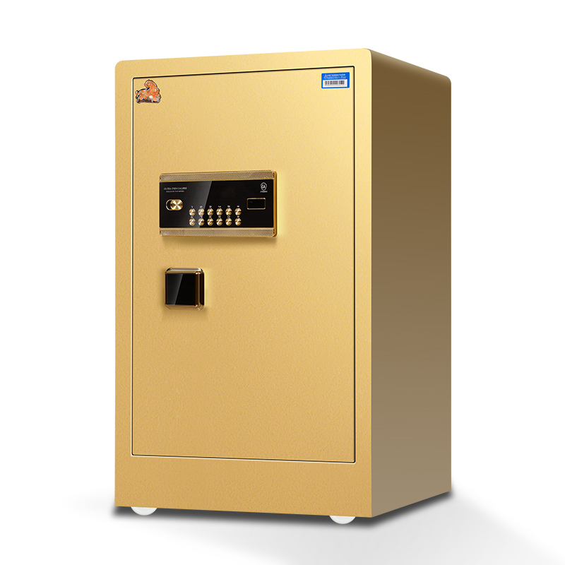保险柜双保险保管柜 家用办公70cm小型电子密码入墙保险箱 虎牌致尚-70型-土豪金色-电子