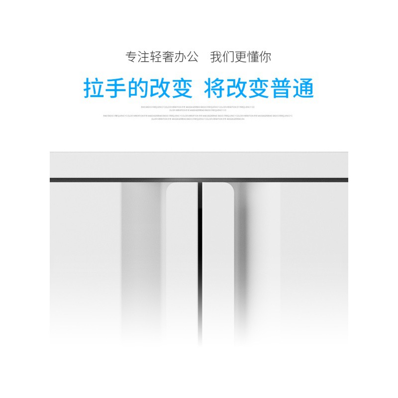 办公室文件柜黑白色铁皮柜子带锁储物柜资料柜凭证柜家用小矮柜子收纳柜 三维工匠高清大图