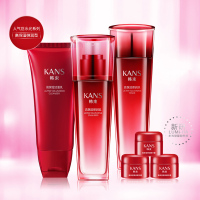 韩束(Kans) 巨水光保湿奢润礼盒(洁面乳120ml+水120ml+乳100ml+精华霜6g*3)保湿补水洗面奶护肤品