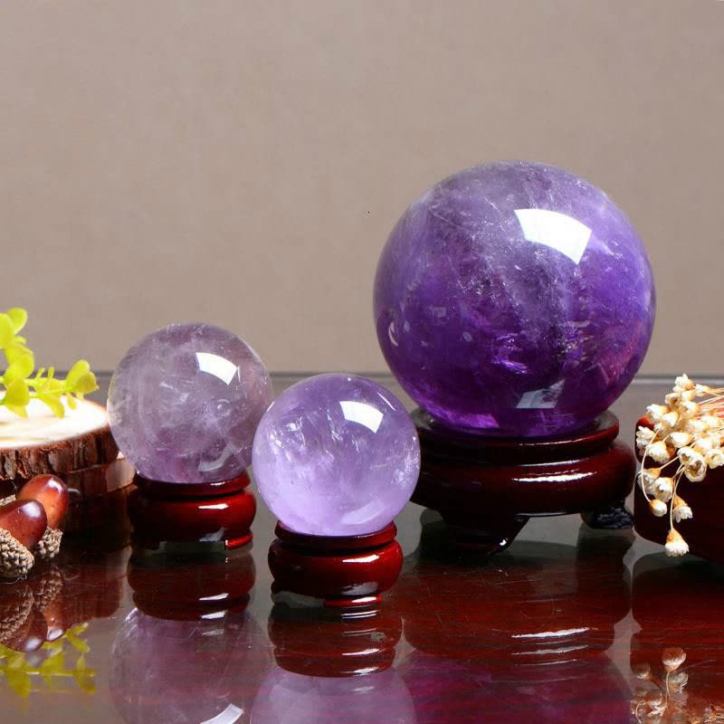 美帮汇紫水晶球摆件 球客厅家居装饰品巴西原石打磨图片