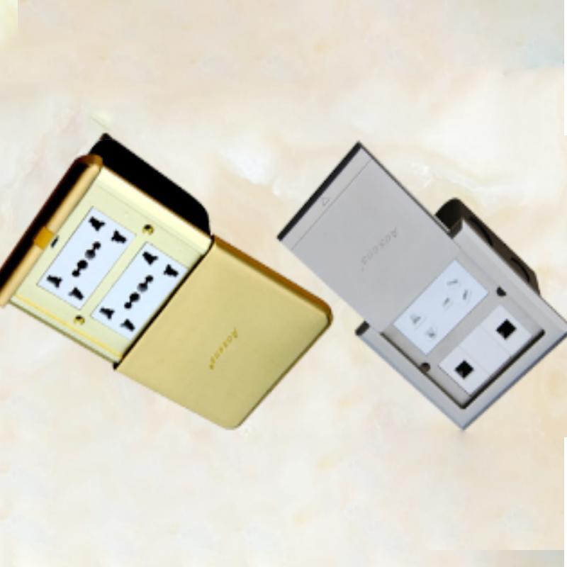 AT 地插 120*120*55组装模块化 HDMI*2 RJ45*2 电话*2 五孔电源*2企业定制