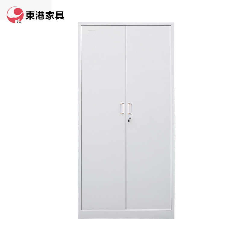 东港家具 钢制办公文件柜铁皮柜财务凭证资料柜档案柜玻璃储物书柜带锁抽屉可定制灰白色 通体文件柜
