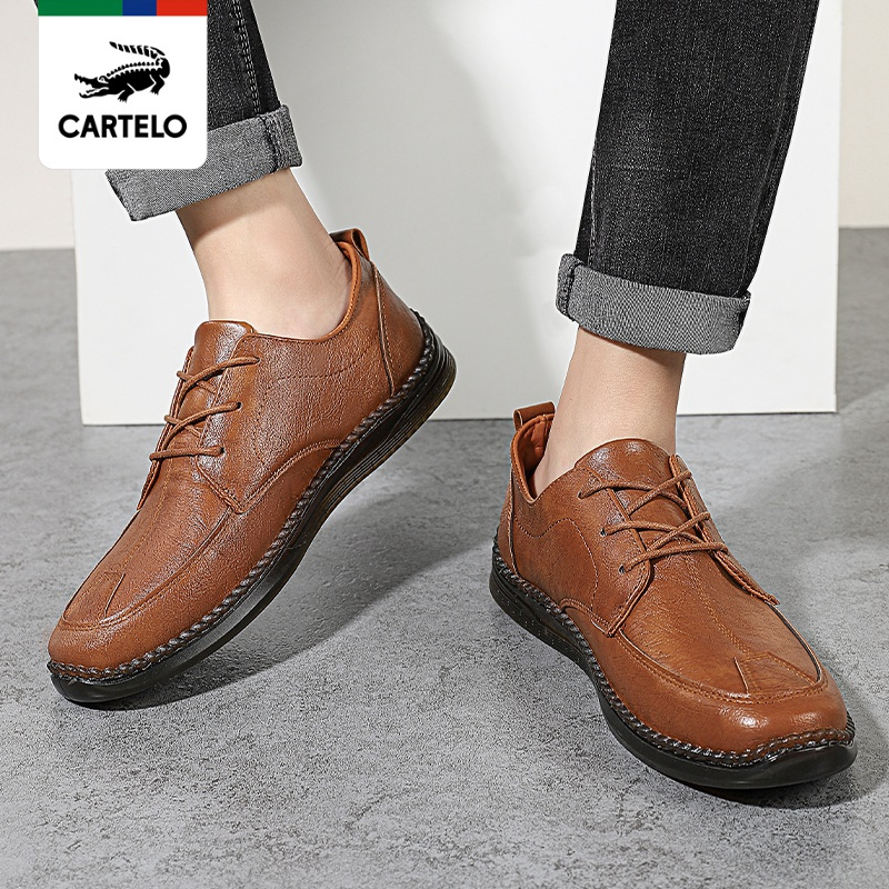 线下专柜同款卡帝乐鳄鱼cartelo新款百搭舒适男士运动休闲鞋板鞋皮鞋