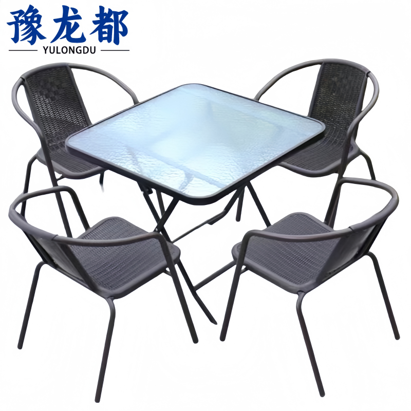 豫龙都 休闲桌椅 四椅套高清大图