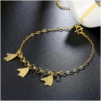 A059-A Women 18K yellow gold anklet jewelry 镀黄金色女脚链潮