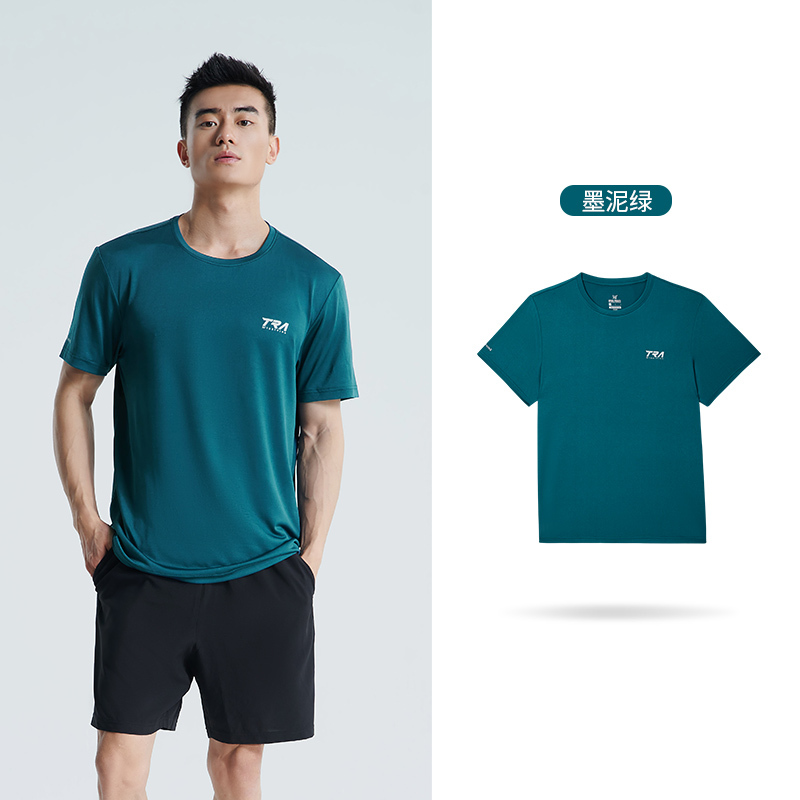 361运动t恤男夏季新款冰丝休闲上衣圆领透气短袖速干短t男士视频