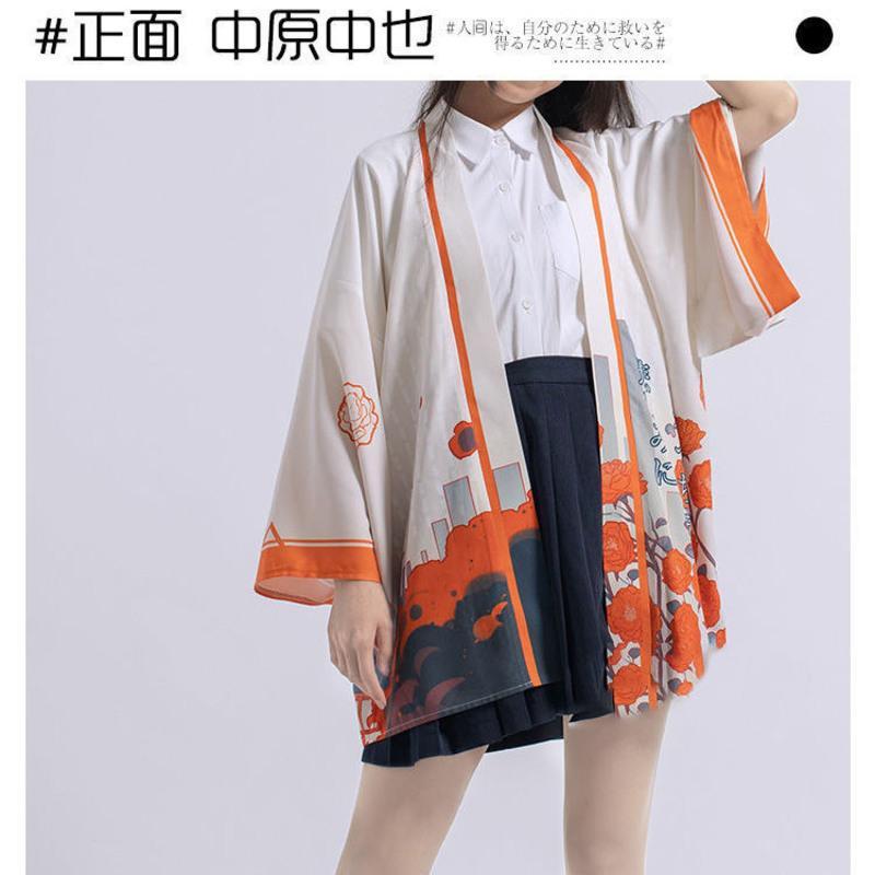 文豪野犬中原中也cos太宰治余晖残响羽织cosply服装动漫cos服男女 仙鹤黑色 均码