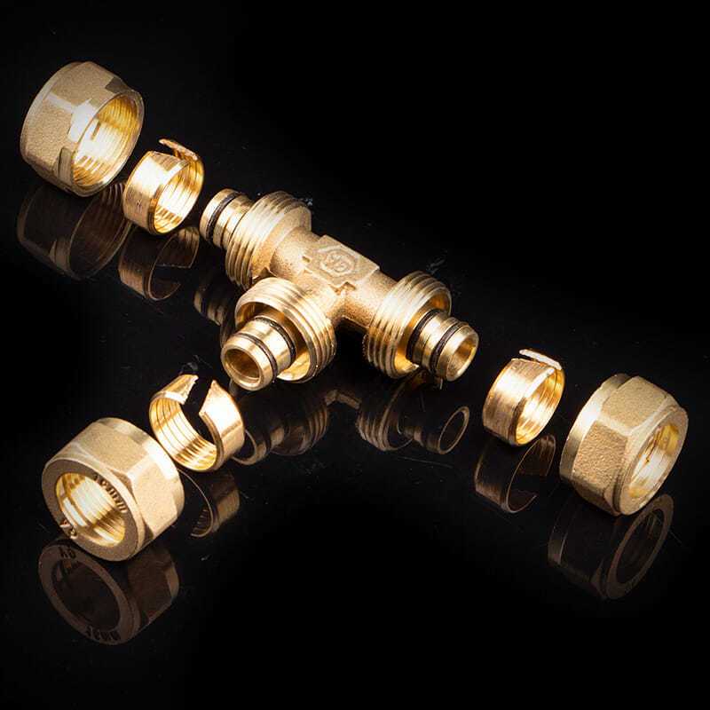 1620太阳能热水器4分6分铝塑管接头铜配件内外丝等径弯头直接三通铜