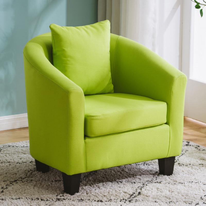 简欧式布艺单人沙发咖啡厅酒店闪电客餐厅客房客厅小户型沙发家用阳台