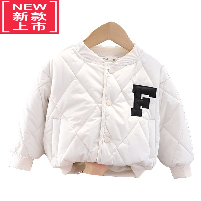 可莉允男童夹棉棒球服棉服外套冬装冬款婴儿童装女童宝宝加厚棉衣小童潮