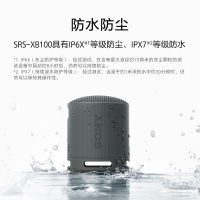 Sony/索尼小钢炮 SRS-XB100 防水重低音便携无线扬声器 蓝牙音箱 灰色