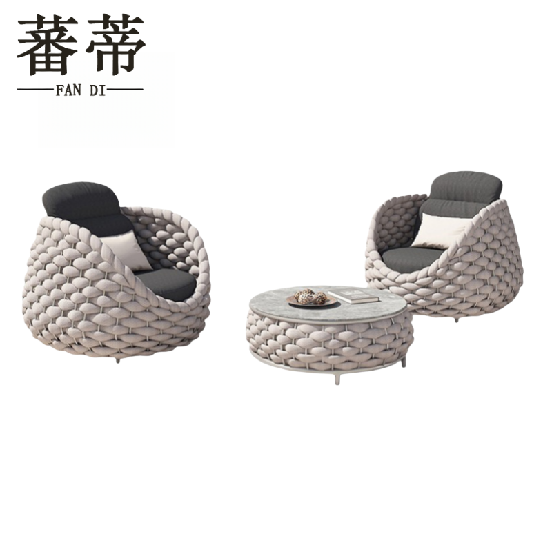 蕃蒂 沙发组合1+1+茶几套