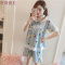 睡衣女夏套装短袖两件套冰丝性感纯棉韩版清新学生可外穿家居服秋