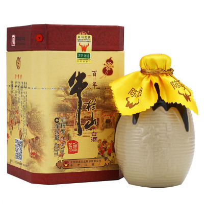 牛栏山 百年陈酿 52度 400ml 浓香型白酒 盒装(三牛)高度酒