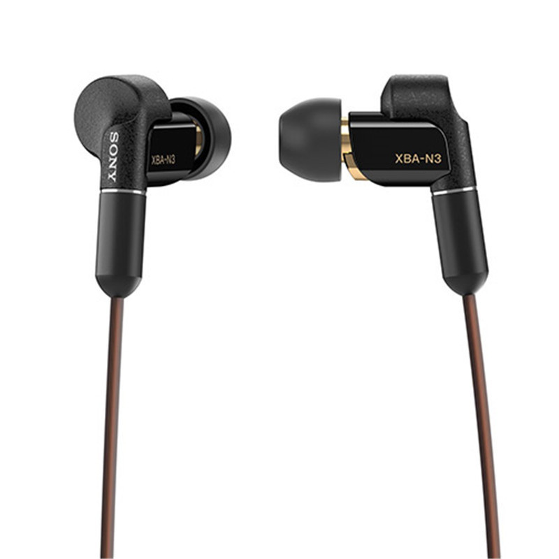 索尼(SONY) XBA-N3AP 立体声耳机 高灵敏度趋动 防缠绕 有线耳机混合式驱动单元耳机 黑色